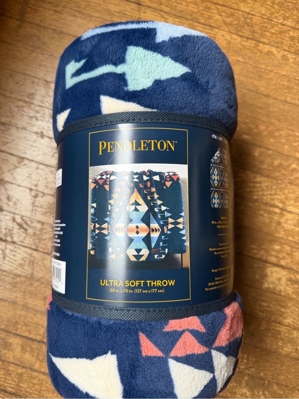 Pendleton Navy & Multi-Color Geometric Ultra Soft Throw